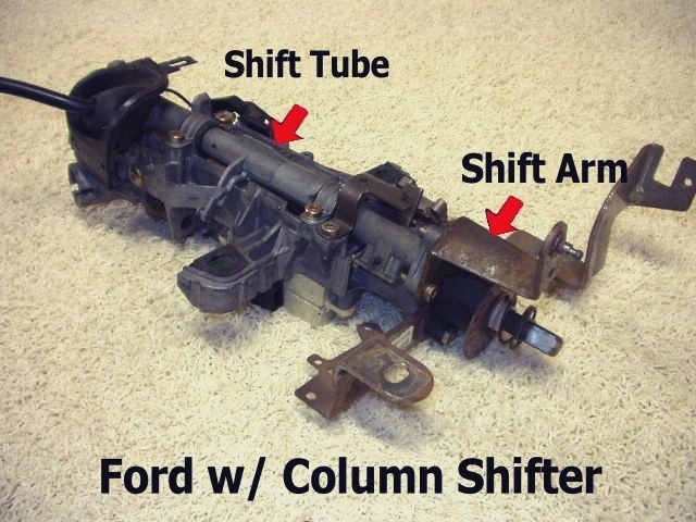 Steering Column Repair: shifter lock linkage in 1994 ford column, ford conversion van, overdrive switch