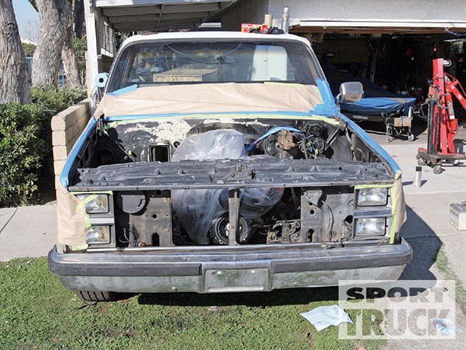 1973 Chevy C-10 Front End Replacement - Burnt By The Grille