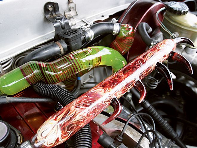 Engine Compartment Blown Glass Extensions - Badass Glass